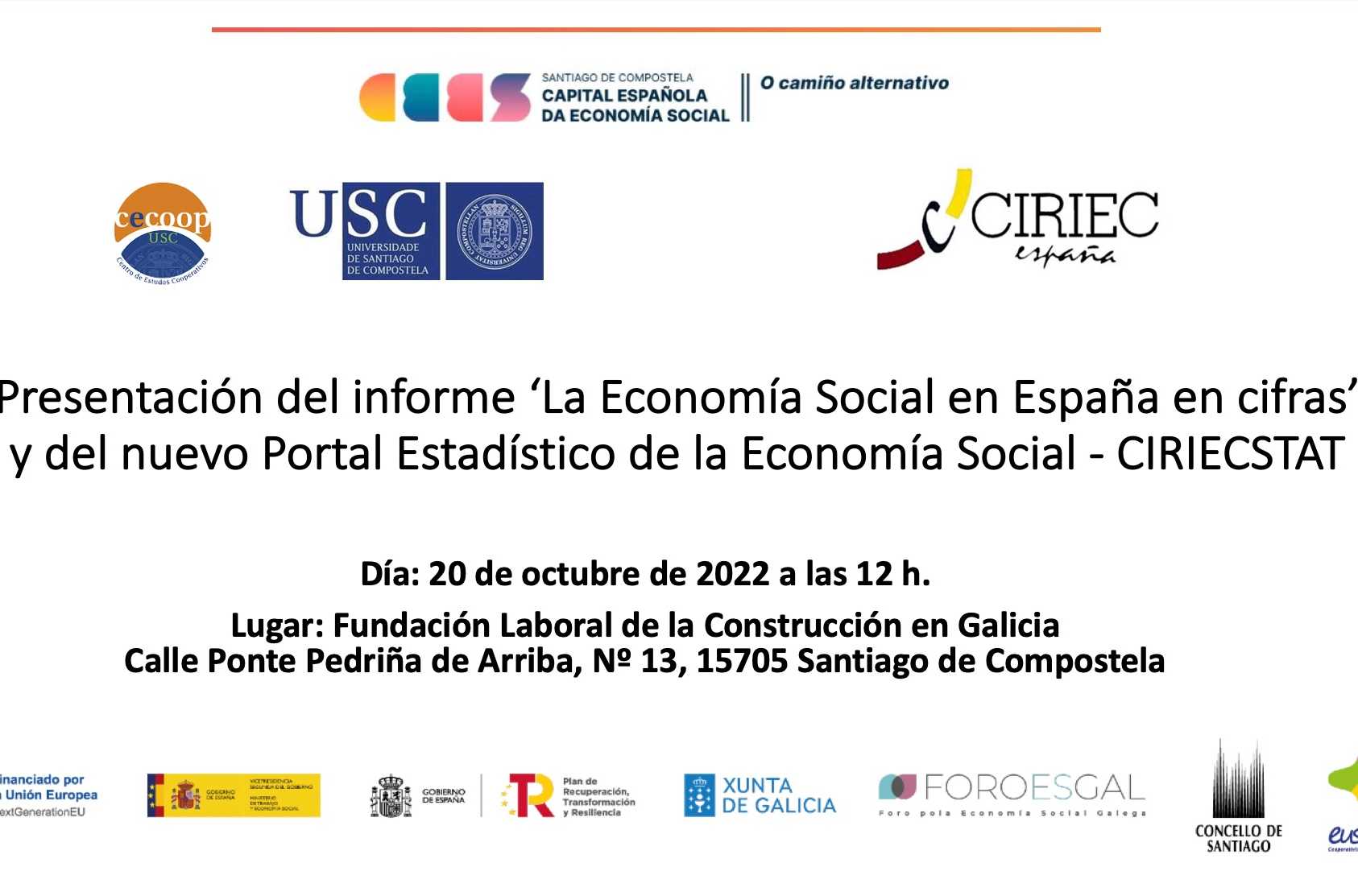 Presentación del Informe la economía social en españa en cifras y del portal estadístico de la economía social